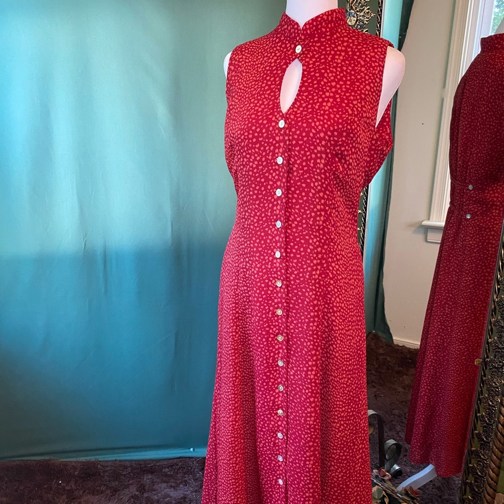 David Warren dress 8 red vintage - Picture 6 of 11